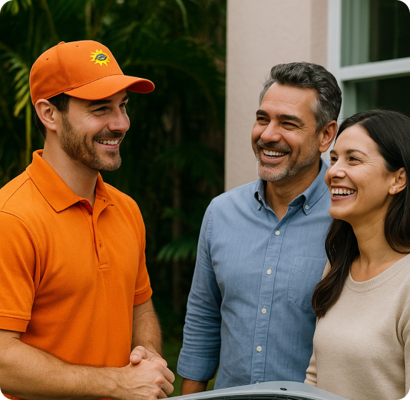 Customer service representative helping a client