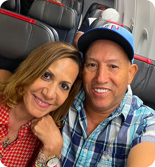 Florentino and his wife - founders of Sunny Side AC