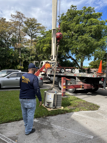 Commercial HVAC crane installation for large-scale projects