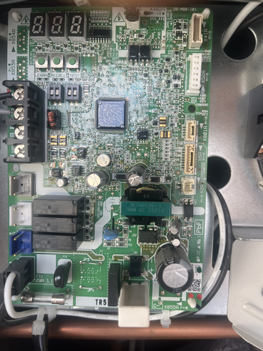 Daikin Fit control board closeup showing advanced system controls