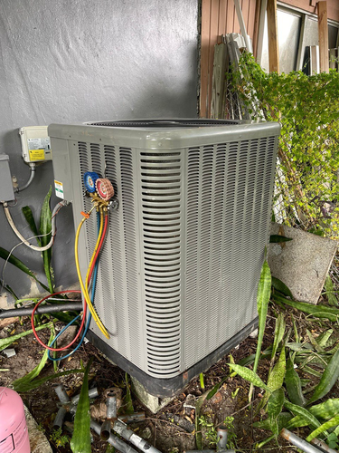 Professional diagnostic equipment in use for system analysis