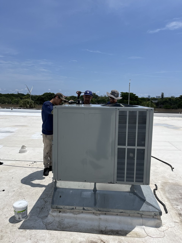 Furnace installation progress showing systematic approach