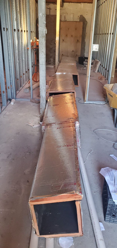 Professional commercial HVAC installation project