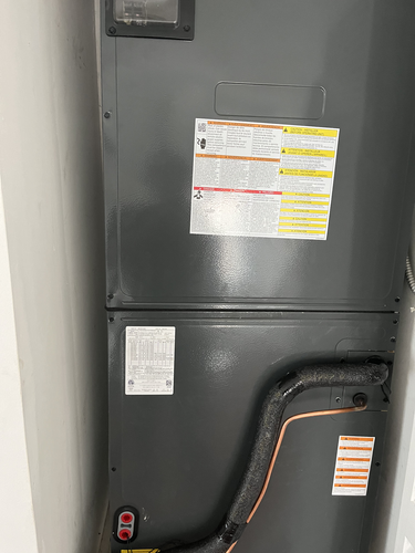 Professional HVAC work progress showing attention to detail