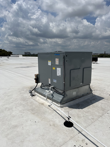 Residential heating system installation with professional setup